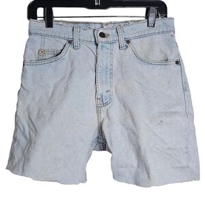 Vintage Levi's Orange Tab 550 Light Wash Grunge Cut Off Size 25 Medium